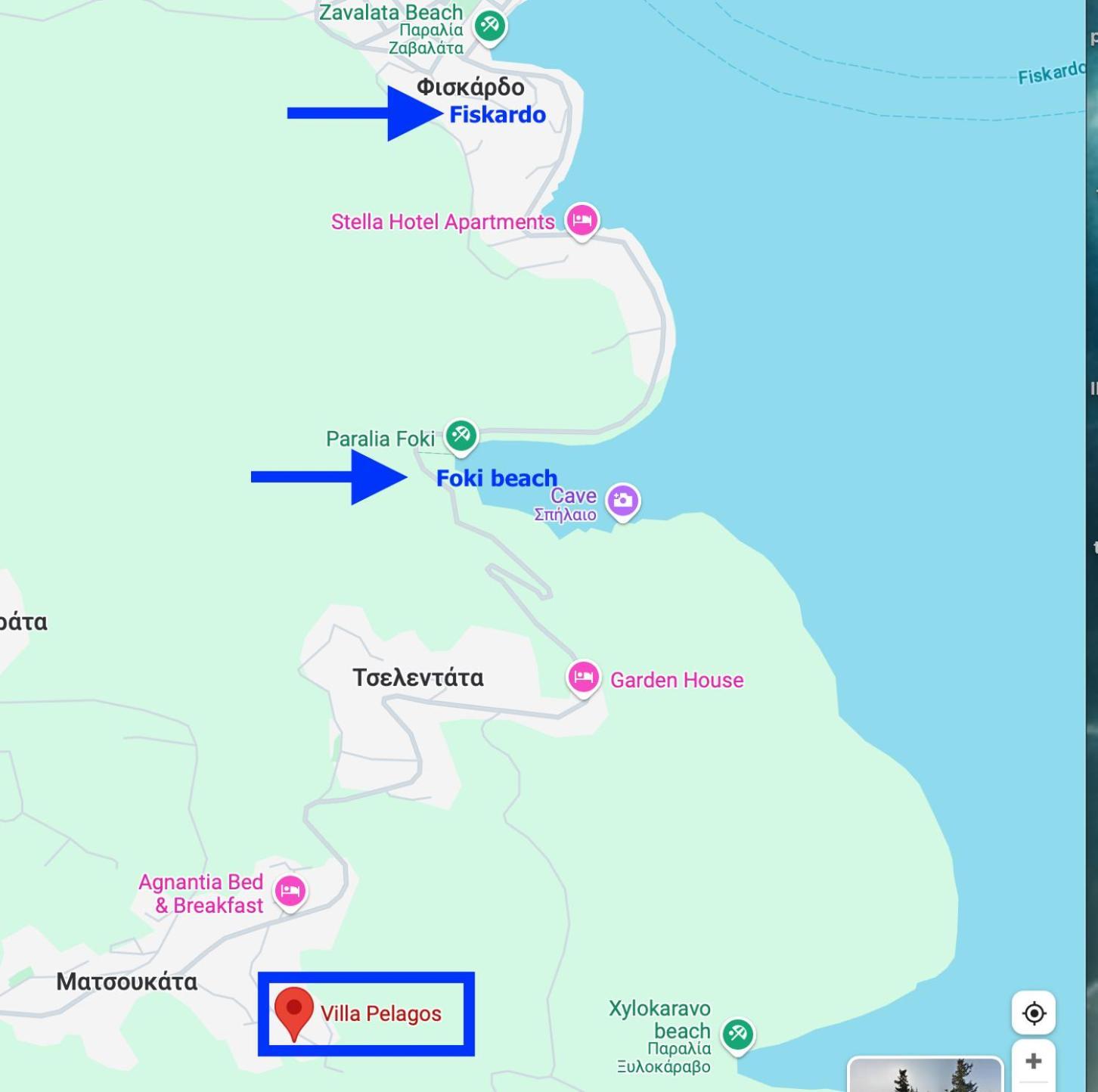 Villa Pelagos Tselendata Екстер'єр фото